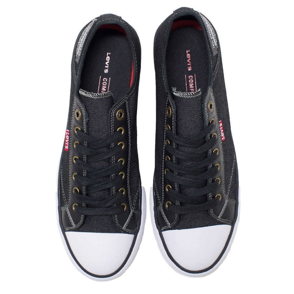 Levi's Mens Stan Buck Black Denim Sneakers B - Picture 3 of 7
